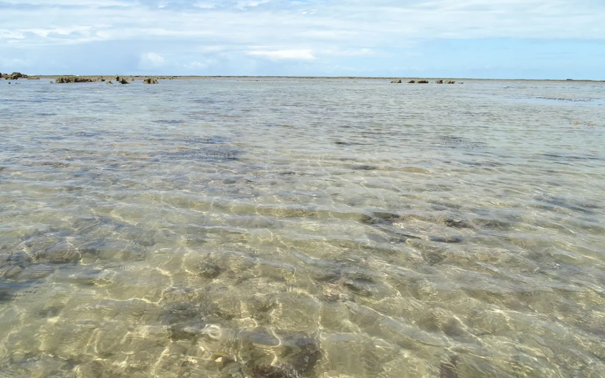 Passeio privativo Praia do Espelho e Trancoso saindo de Porto Seguro, vista das piscinas naturais na maré baixa